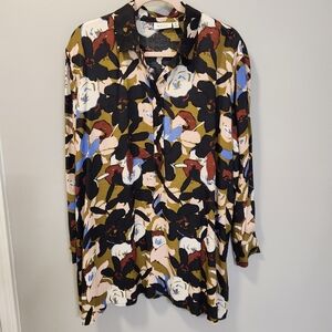 Masai Copenhagen Grolo Draped-Back Oversized Tunic Size XL Casual Relaxed Fit